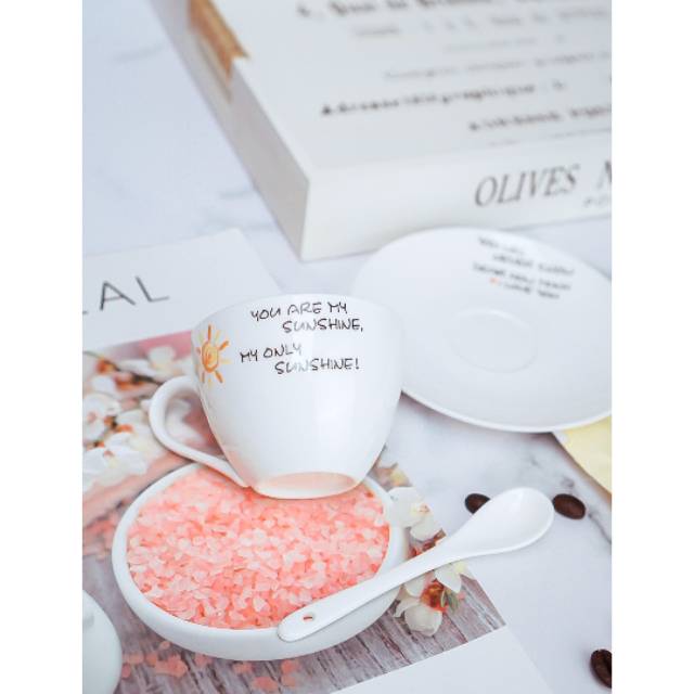 Ceramic coffee cup set / cangkit kopi set