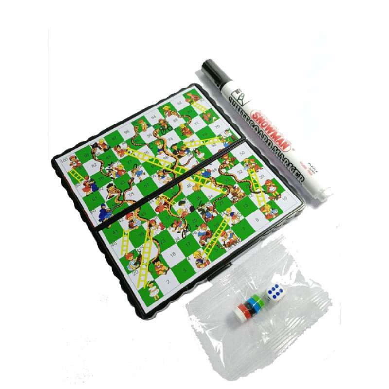 Mainan Ludo dan Ular Tangga Magnet Kecil Ludo Magnetic Mainan Anak - TGS 001