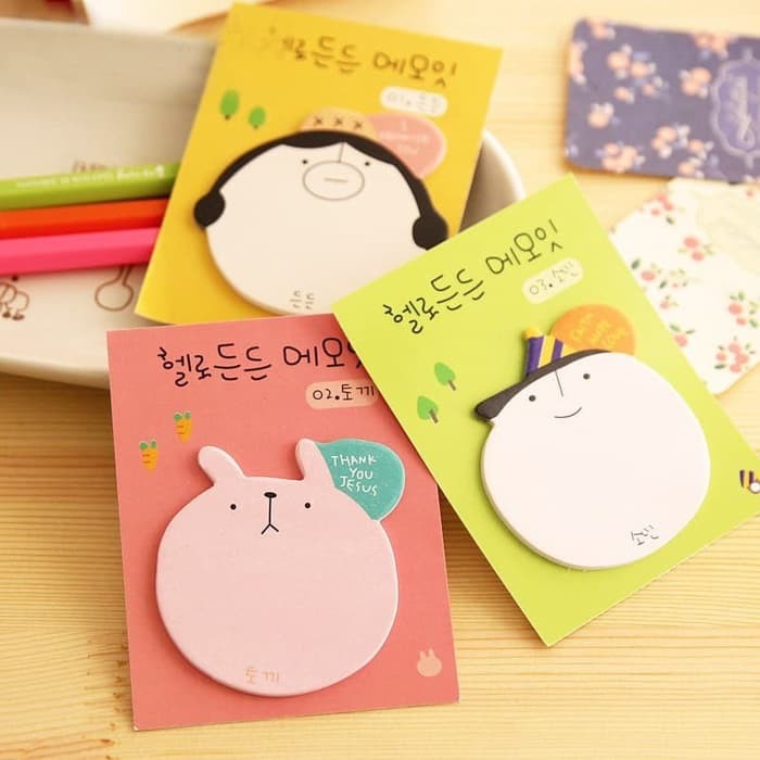 

Sticky Note Memo kecil motif Muka dan Beruang Pink Unik Lucu