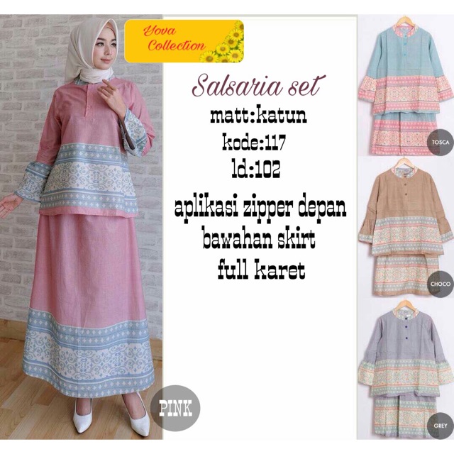 SALSARIA SET / SETELAN ROK / ROK KEKINIAN / BAJU KONDANGAN / BAJU JAGONG / SETELAN TENUN KEKINIAN