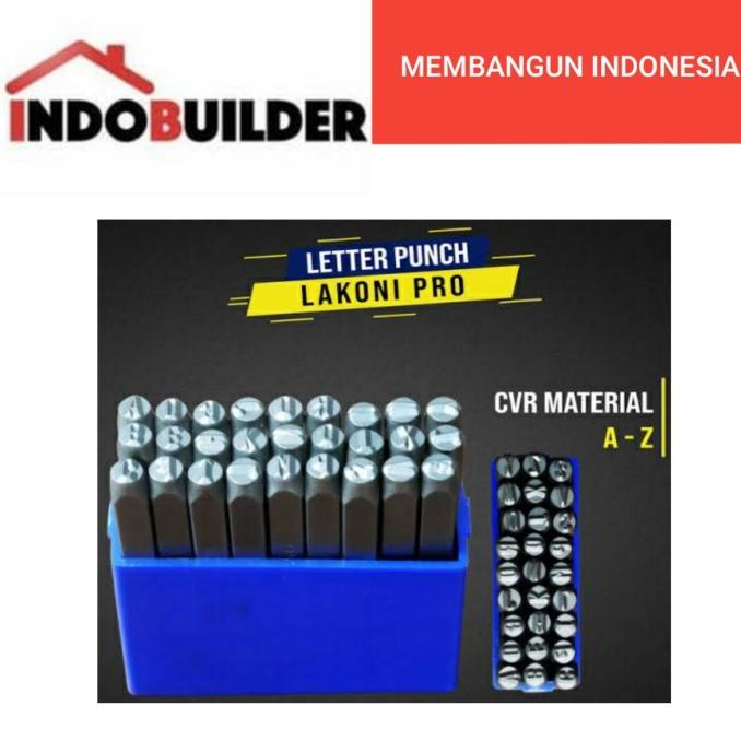 LAKONI PRO LETTER PUNCH 5 MM ISI 27 PC / STEMPEL BESI HURUF ALPHABET