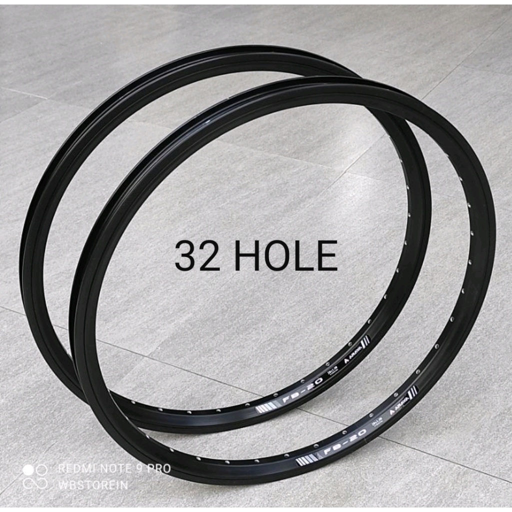 ARAYA FB20 FB 20 32 HOLE Velg Rims 20 Murni (ETRTO 406) ALLOY DOUBLE WALL. ARAYA FB-20 LIMITED