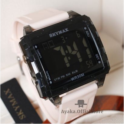 Jam tangan original skymax 2119G kotak Digital UNISEX tahan air Bisa Berenang BERGARNSI