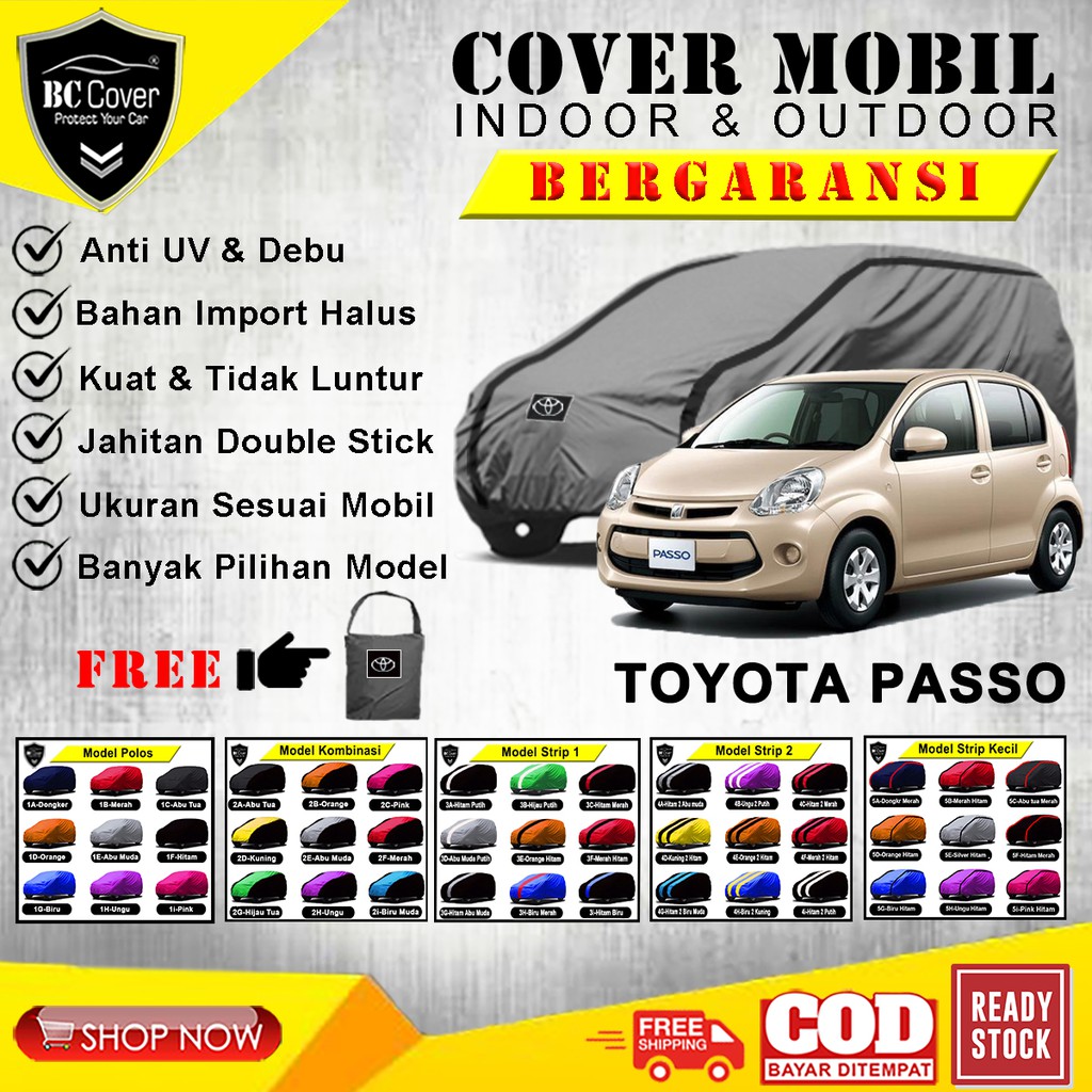 Body Cover Mobil Toyota Passo, Sarung Mobil Toyota Passo, Selimut Mantel Pelindung Tutup Outdoor