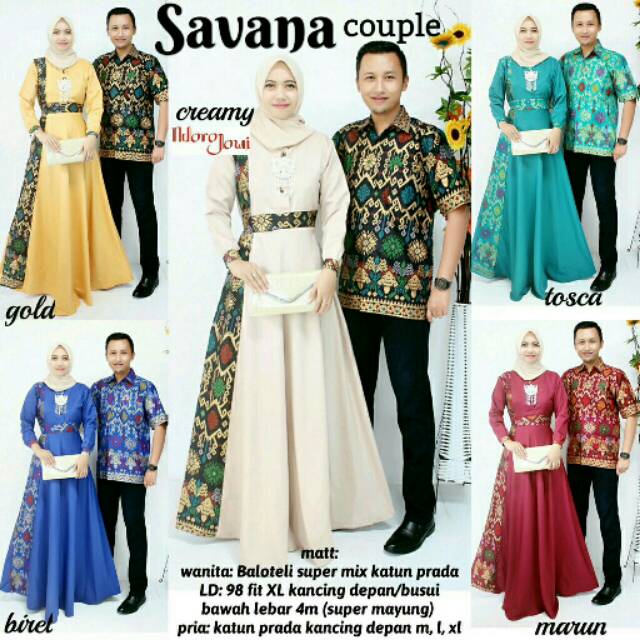 Batik permata - savana Couple kebaya modern gamis syari