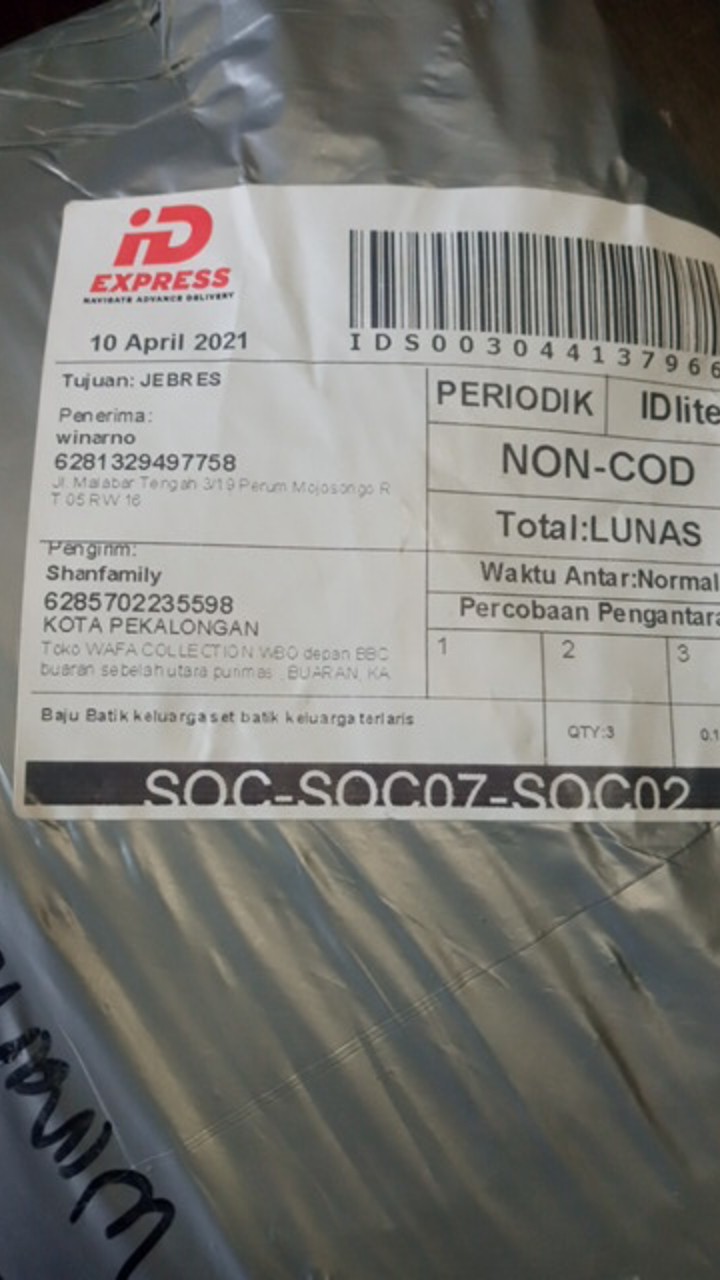 Baju Batik Keluarga Set Batik Keluarga Terlaris