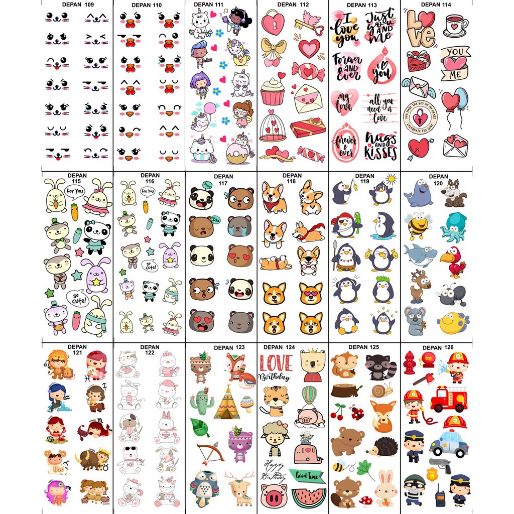 

Edible Sticker / Sticker Makanan 109 - 126