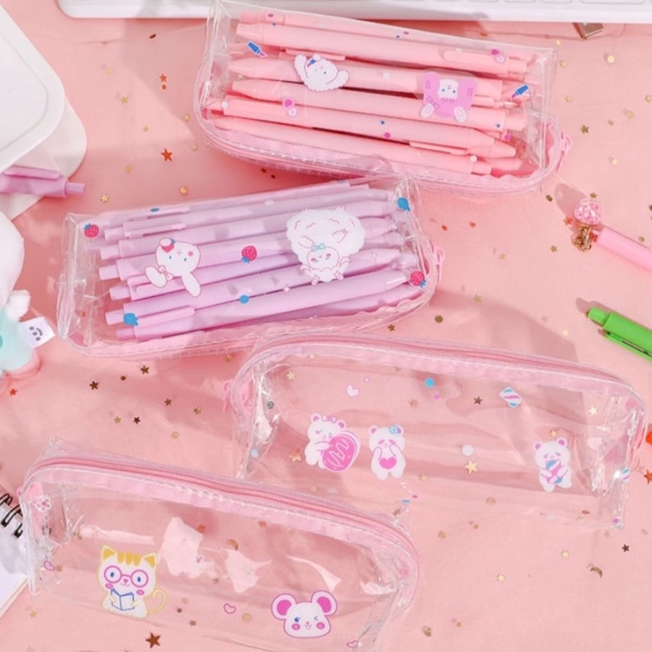 

TEMPAT PENSIL MOTIF LUCU CUTE TRANSPARANT KELINCI
