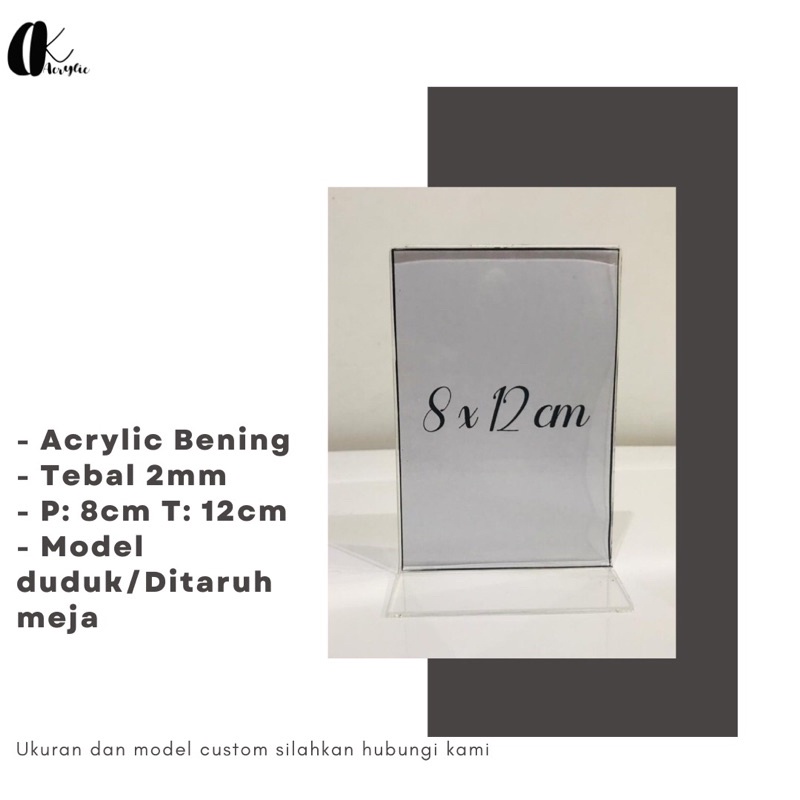 

Akrilik Nomor Meja / Tent Card / Nomor Meja Cafe / Nomor Meja Restauran