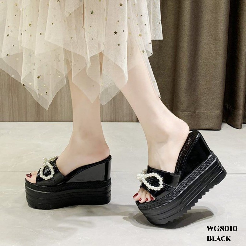 PRF Sandal Wedges Highsole Pearl Korea Shoes WG8010