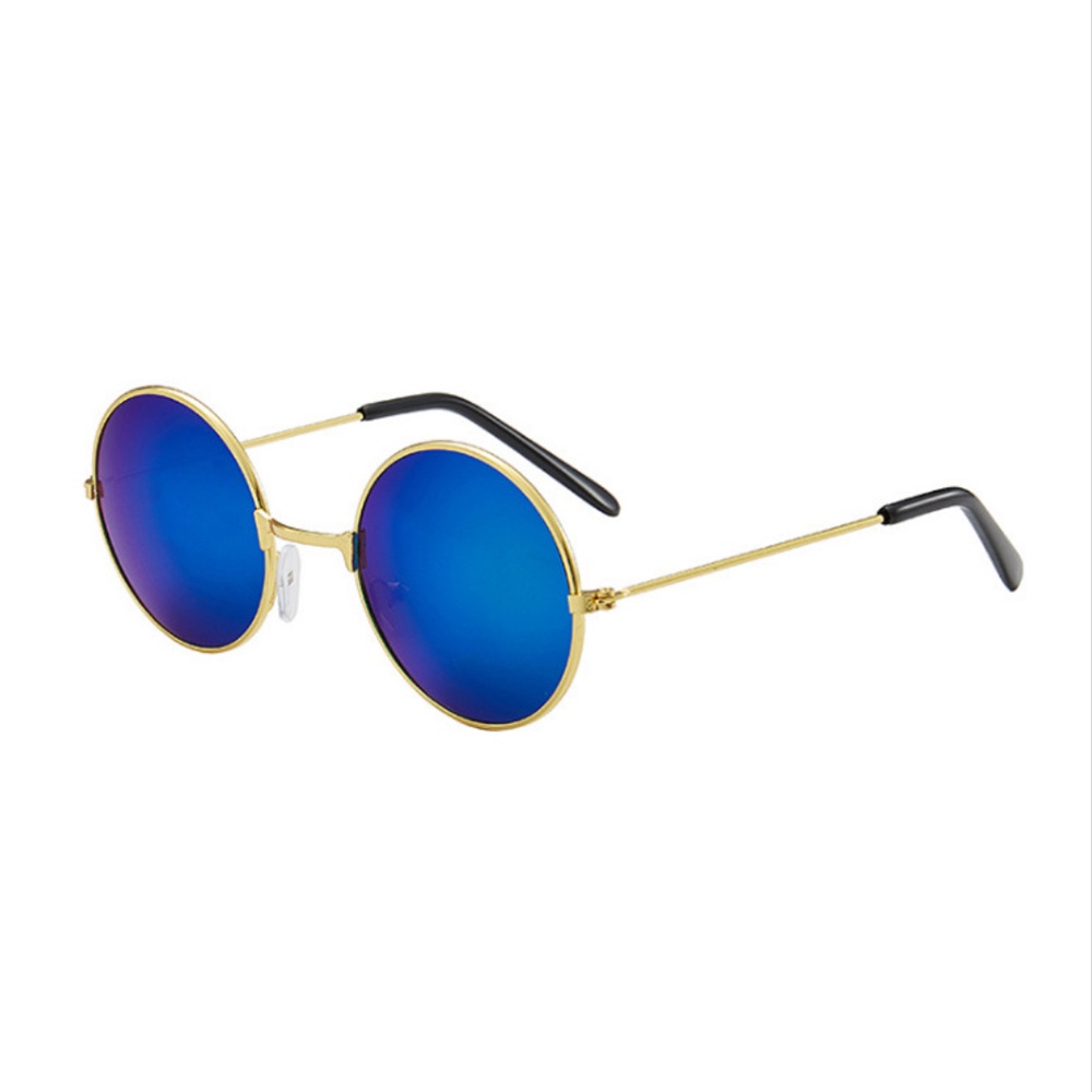 (COD) Kacamata Fashion Frame Kacamata Bulat Metal Vintage Sunglasses Colours MALL SHOPPING