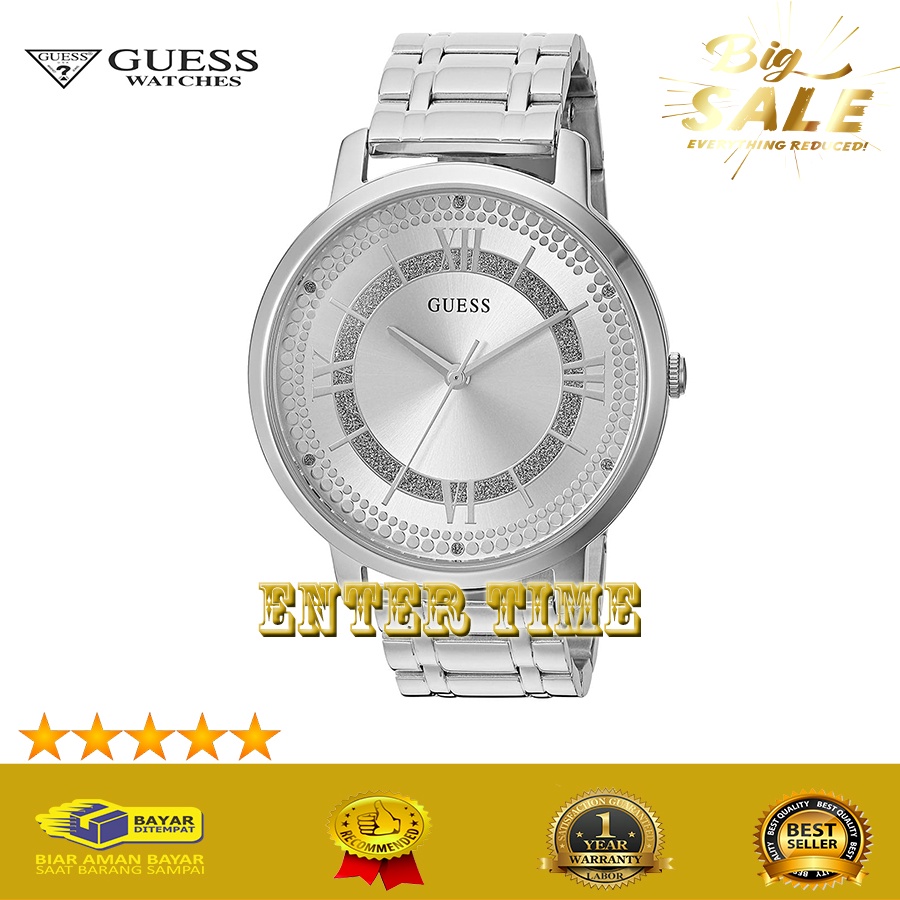 FLASH SALE  JAM TANGAN WANITA TERBARU MERK GUESS W0933L1 STAINLESS STEEL JAM TANGAN WANITA BRANDED L