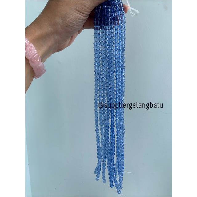 kristal bola dunia cutting 6mm BIRU UNGU ceko bulat blue purple quartz