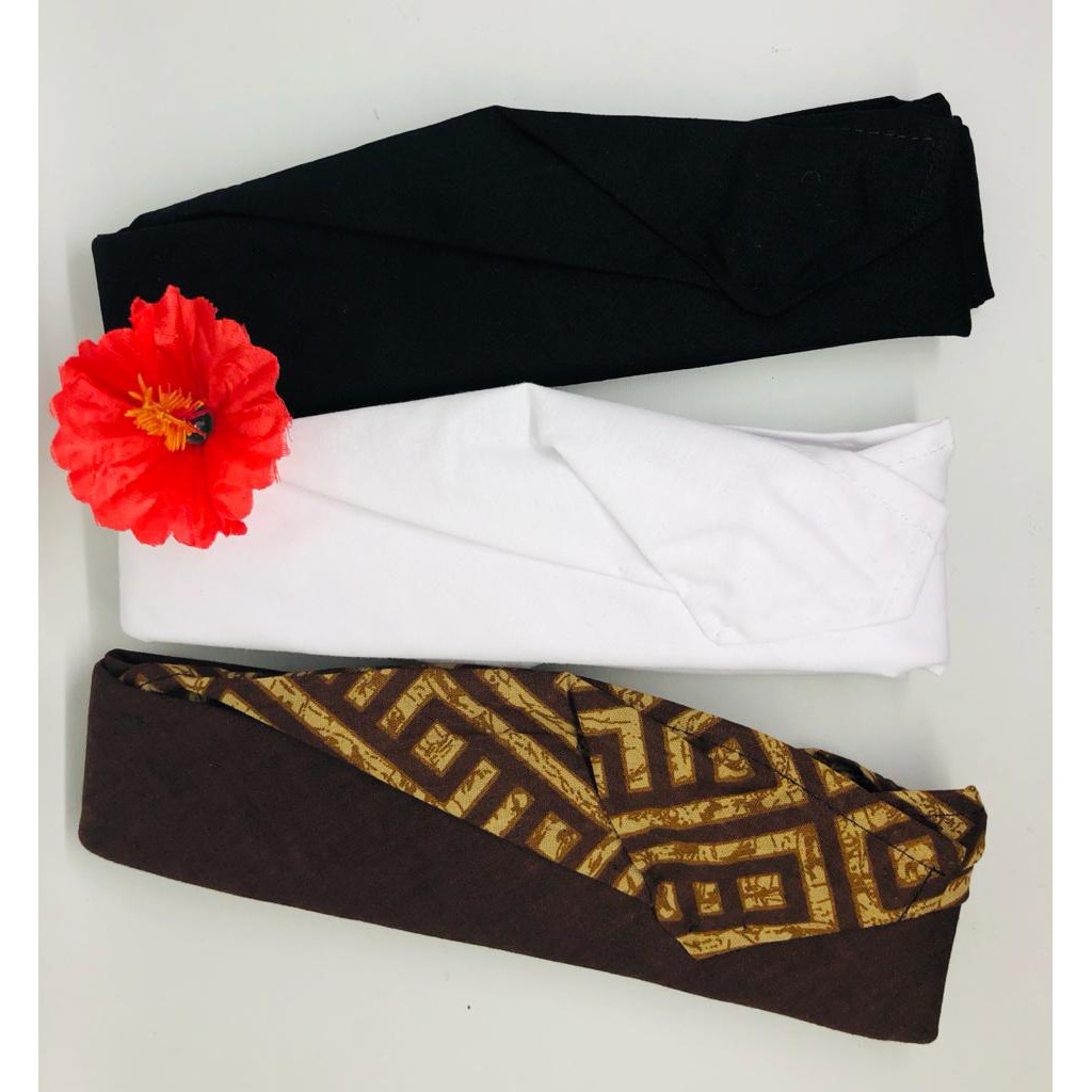 Paket Udeng batik, putih, hitam nayah