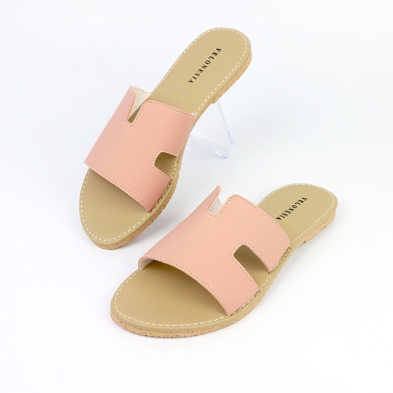 Sandal Wanita Model Slop Flat Alas Empuk Sol Karet Anti Licin Velonesia - Dolci