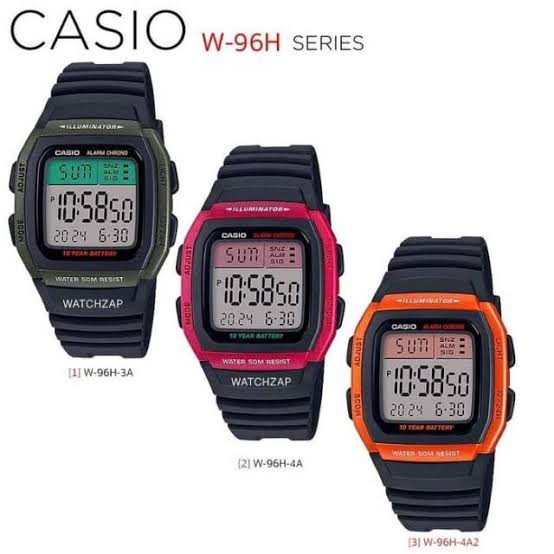 Jam Tangan Pria Casio W-96H-3A & W-96H-4A & W-96H-4A2 Original