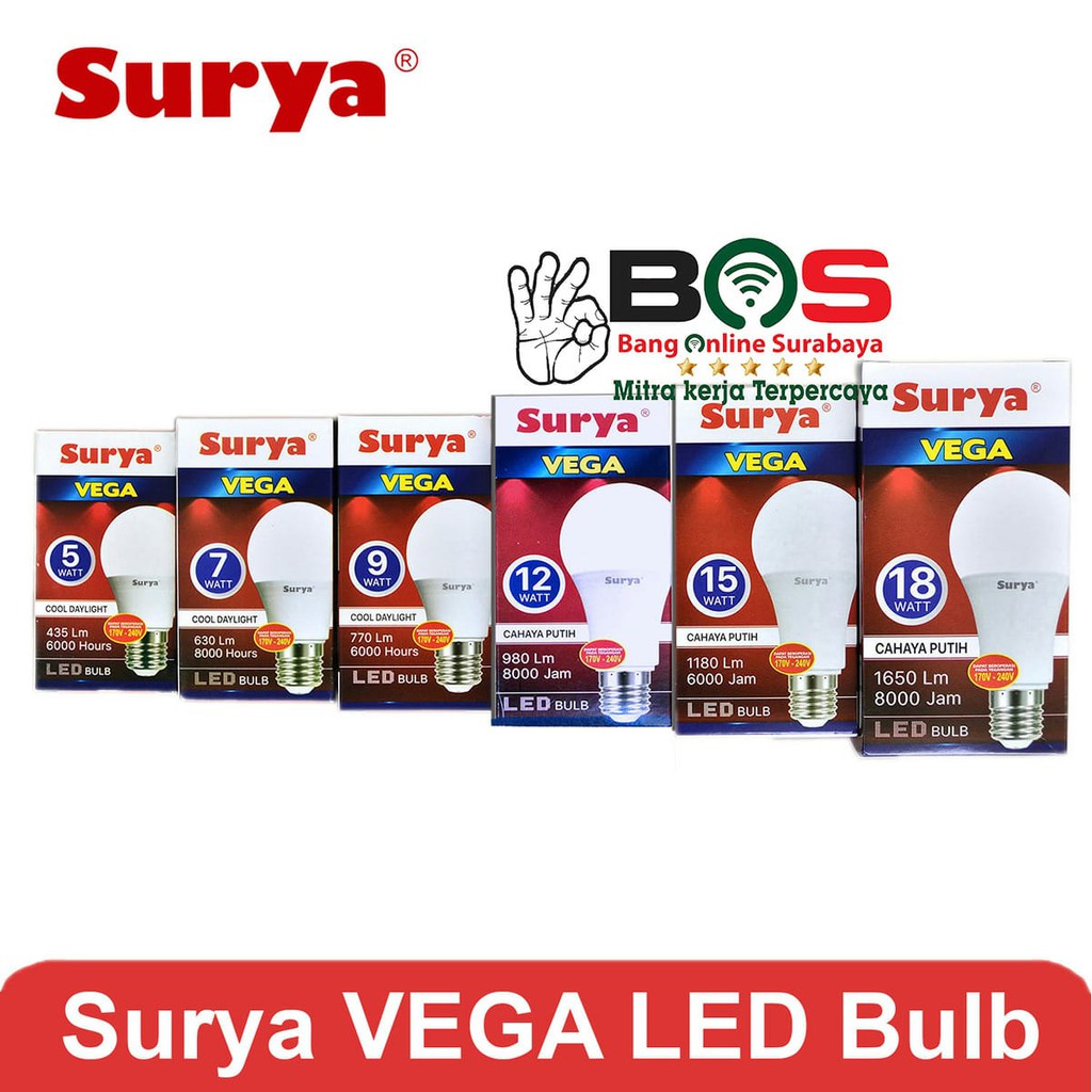 Bohlam Lampu LED Surya Vega 15 Watt Surya Vega 15 Watt