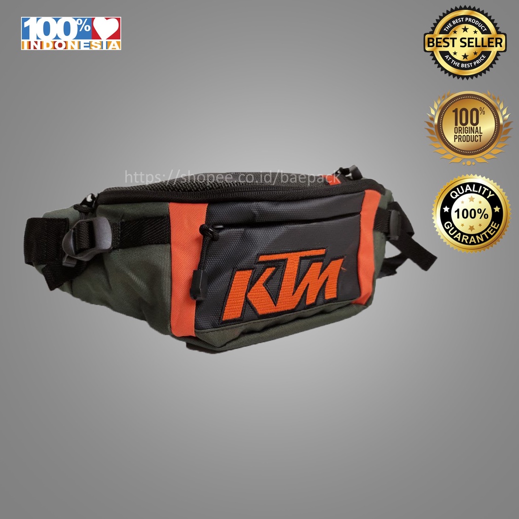 Waist Bag KTM Baepack / Tas Pinggang Pria / Tas Selempang Pria / Tas Cowok / Weistbag