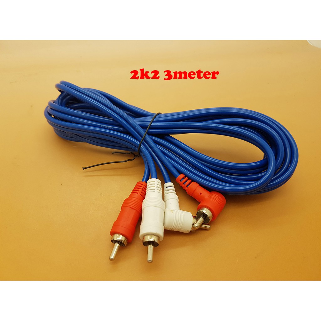 SIVICOM 3m Kabel AUDIO RCA 2 K 2 Male ( Cable RCA ) Panjang 3m