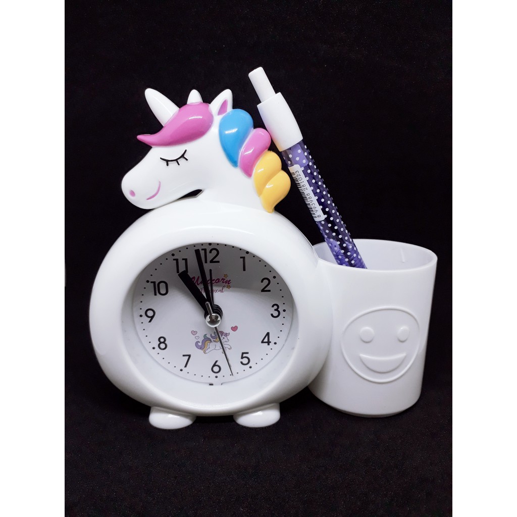 Big Sale!! Jam Weker Bunyi Standar Unicorn | Jam Alarm Karakter | Dekorasi Meja