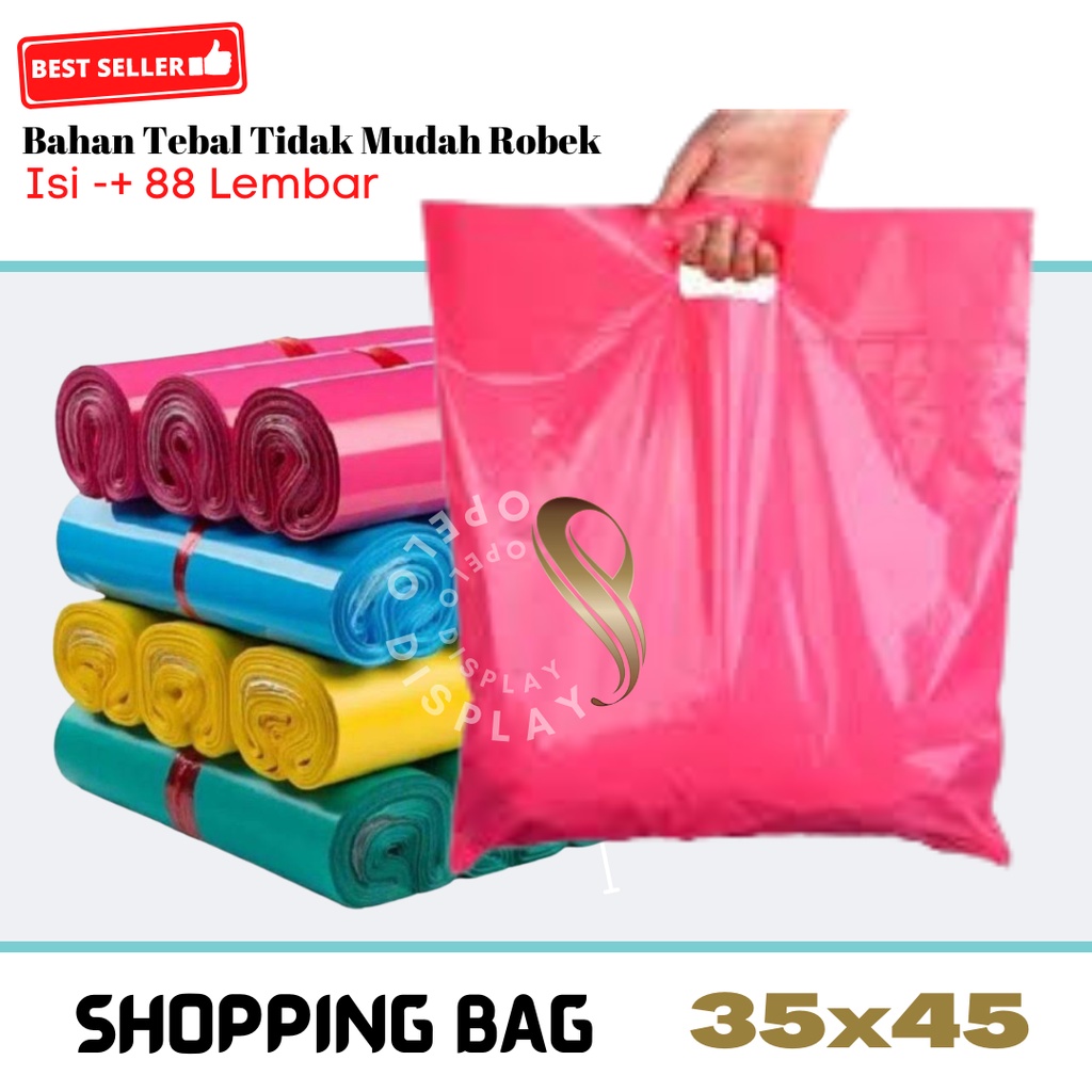 ( PER KG ) KANTONG PLASTIK 35 X 45 BAHAN HD OVAL / SHOPPING BAG