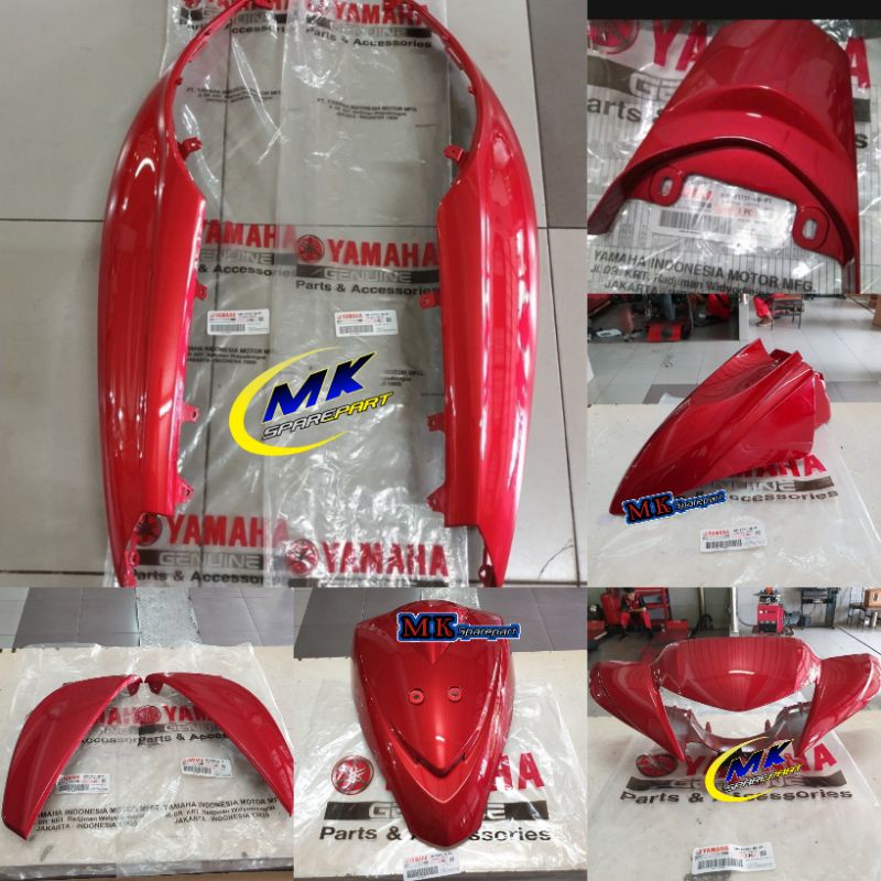 PAKET FULL SET BODY HALUS MIO J MERAH ORIGINAL YAMAHA