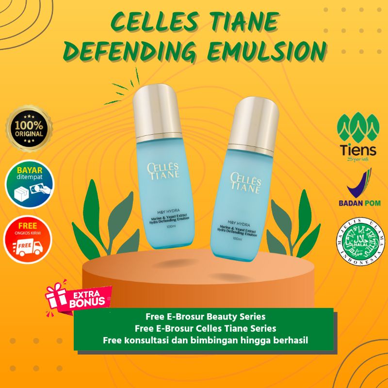 HYDRA DEFENDING EMULSION WAJAH CELLES TIANE SKINCARE ORIGINAL TIENS