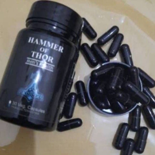 Hammer of thor Black Original Kapsul hitam Asli Obat kuat pembesar penis