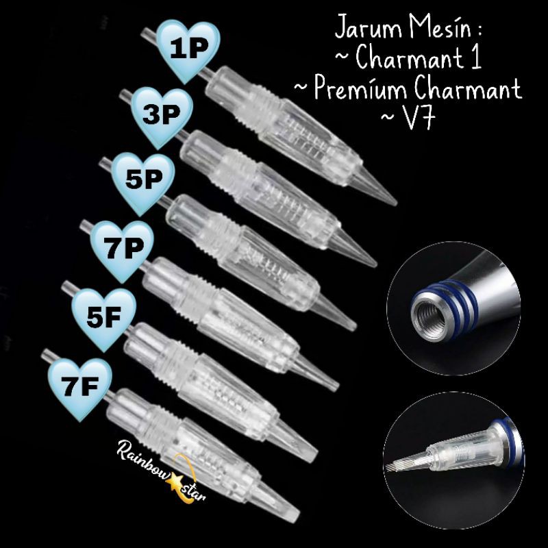 Jarum Needle Cartridge Charmant I, Mesin Sulam Premium dan V7