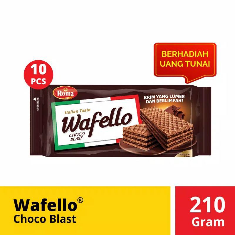 

WAFELLO WAFER COKLAT / CARAMEL 17gr X 10PCS