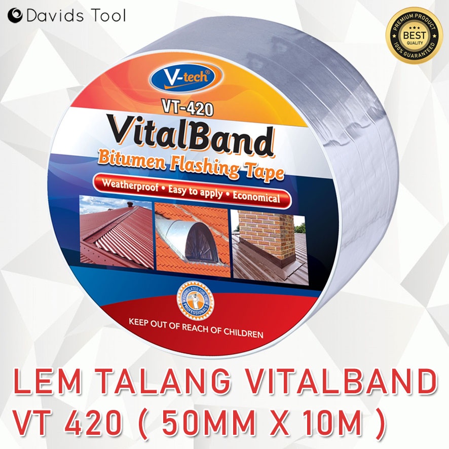 Vitalband Lem Seng Bocor Tahan Panas dan Air Waterproof Lakban Penambal Talang Anti Bocor 10M USA