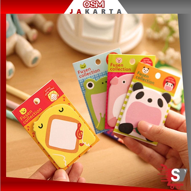 

OSM JKT S636 Sticky Notes Animal / Tempelan Kertas Catatan Memo Note Karakter Animal Lucu Unik
