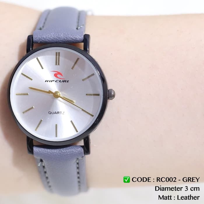 "Jam tangan ripcurl tali kulit leather grosir ecer wanita cewek fashion"