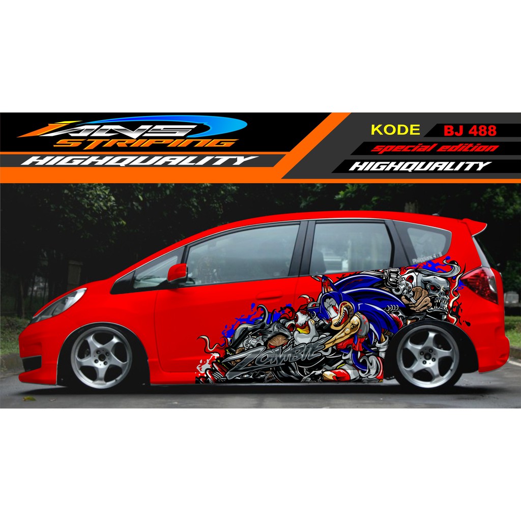 STICKER VARIASI MOBIL JAZZ, BRIO, AGYA, YARIS, SWIFT / DECAL STICKER MOBIL / STIKER MOBIL TERBARU