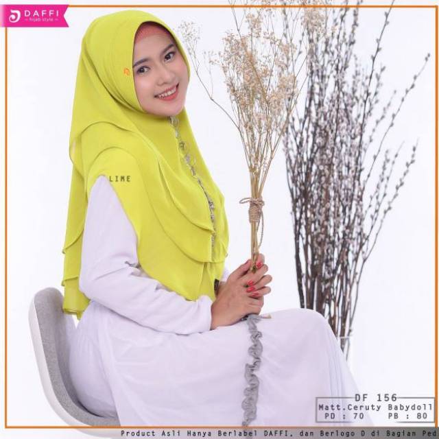 MINI KHIMAR DAFFI 3 LAYER KODE DF 156