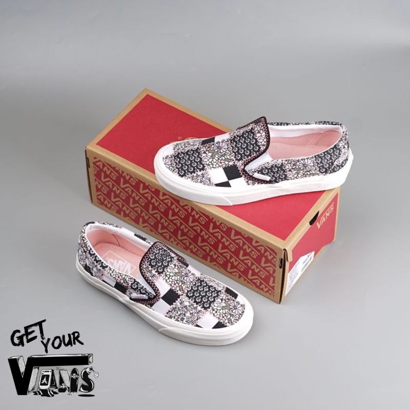 Vans Slip on Patchwork Floral Multi Marshmallow Original 100% Bnib