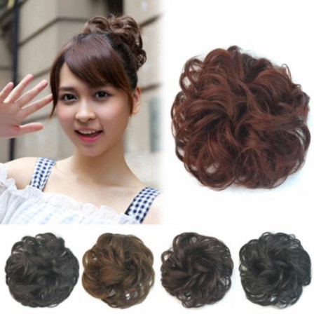 Rambut palsu sanggul gelombang bentuk ikat rambut PROMO