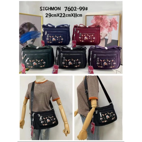 Tas Selempang Wanita Sighmon 7602-99# Original Import