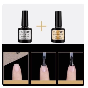 CNHIDS top coat &amp; base coat 10ml soak off uv led gel polish kutek