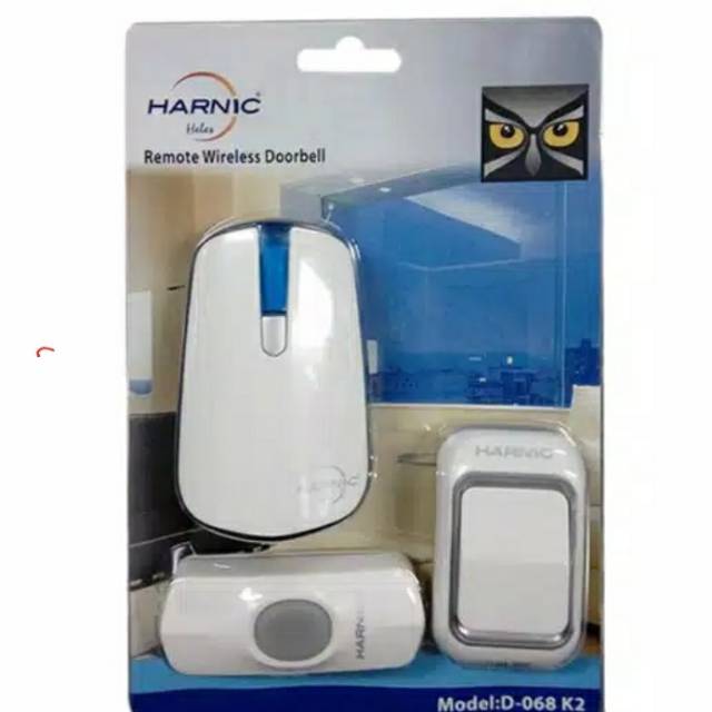 Bel Pintu / Bel Rumah Wireless HARNIC HELES D068K2 colok Listrik &amp; 2 Remote