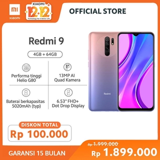 Xiaomi Redmi 9 (4GB+64GB) Lunar Gold 13MP Quad Kamera