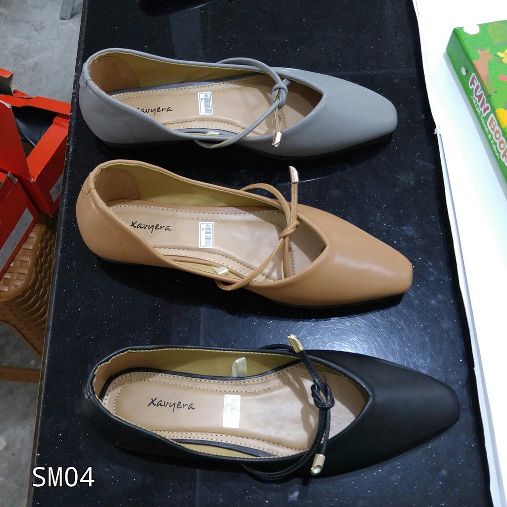 Borneo Sepatu Flat Flatshoes SM04 dan SM02 Variasi Tali by Xavyera (Dua Model Keren)