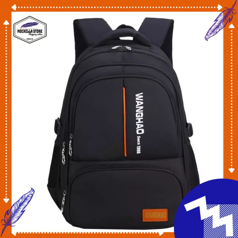 Mochillastore - 100564Tas Ransel Backpak Tas Pria Dan Wanita Tas Ransel Laptop Tas Sekolah Masa Kini Sablon Wanghou