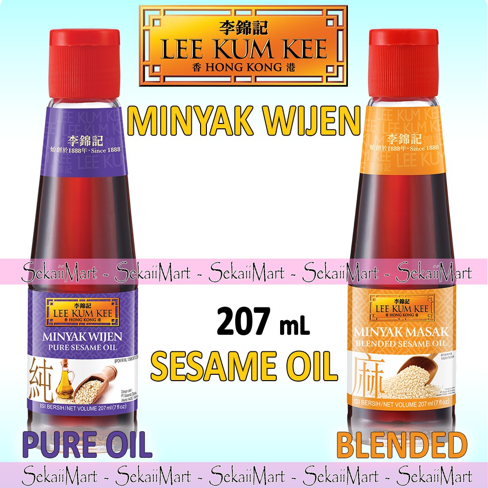 

LEE KUM KEE Minyak Wijen Murni / Campuran 207ml - LKK Pure / Blended Sesame Oil Botol Ungu / Orange