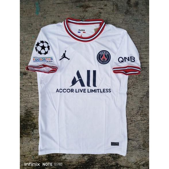 Fullpatch Full Patch Jersey Psg 4Th Fourth 2021/2022 Putih 21/22 Grade Ori Official Premium Import S