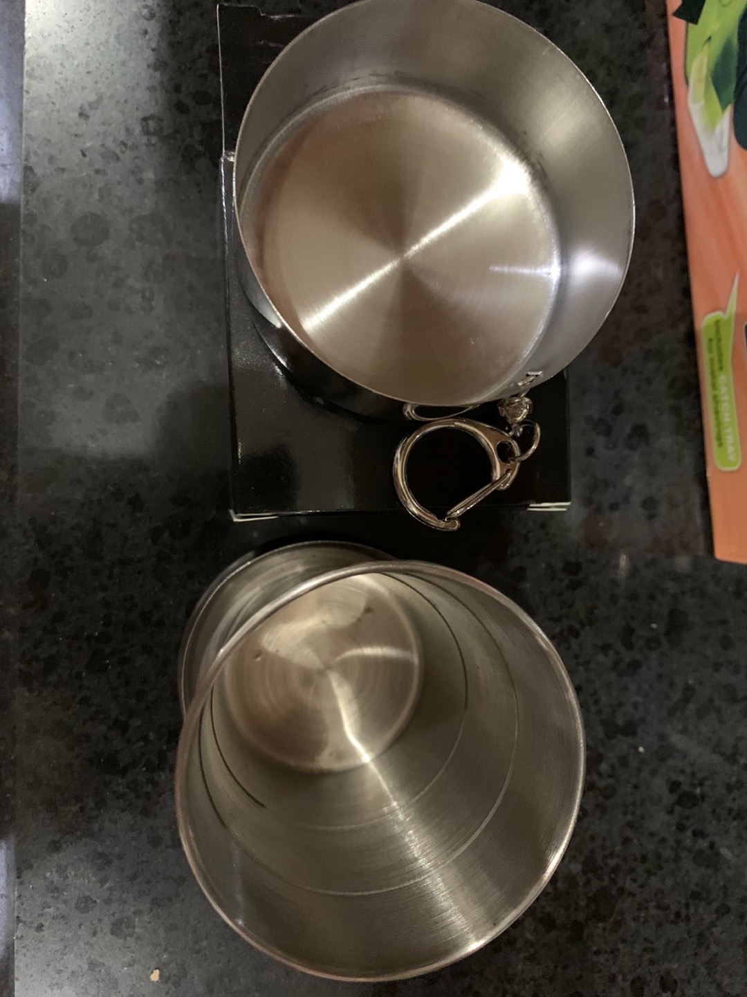 Cangkir Gelas Lipat Stainless Steel Dengan Gantungan - Hpd158 - T49 C