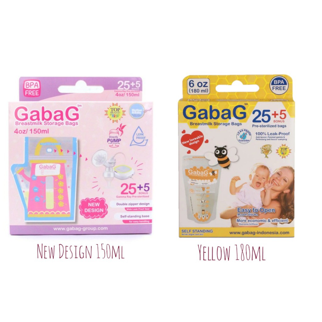 Gabag / Kolibri Breastmilk Breast Milk Storage Bags Kantung Asi 150ml 150 ml / 180ml 180 ml