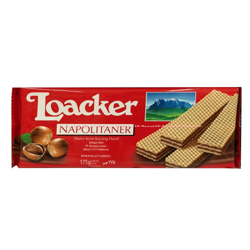 Loacker cremkakao wafer krim coklat 175gr Wafer loacker Wafer Loker Krim kacang Hazelnut