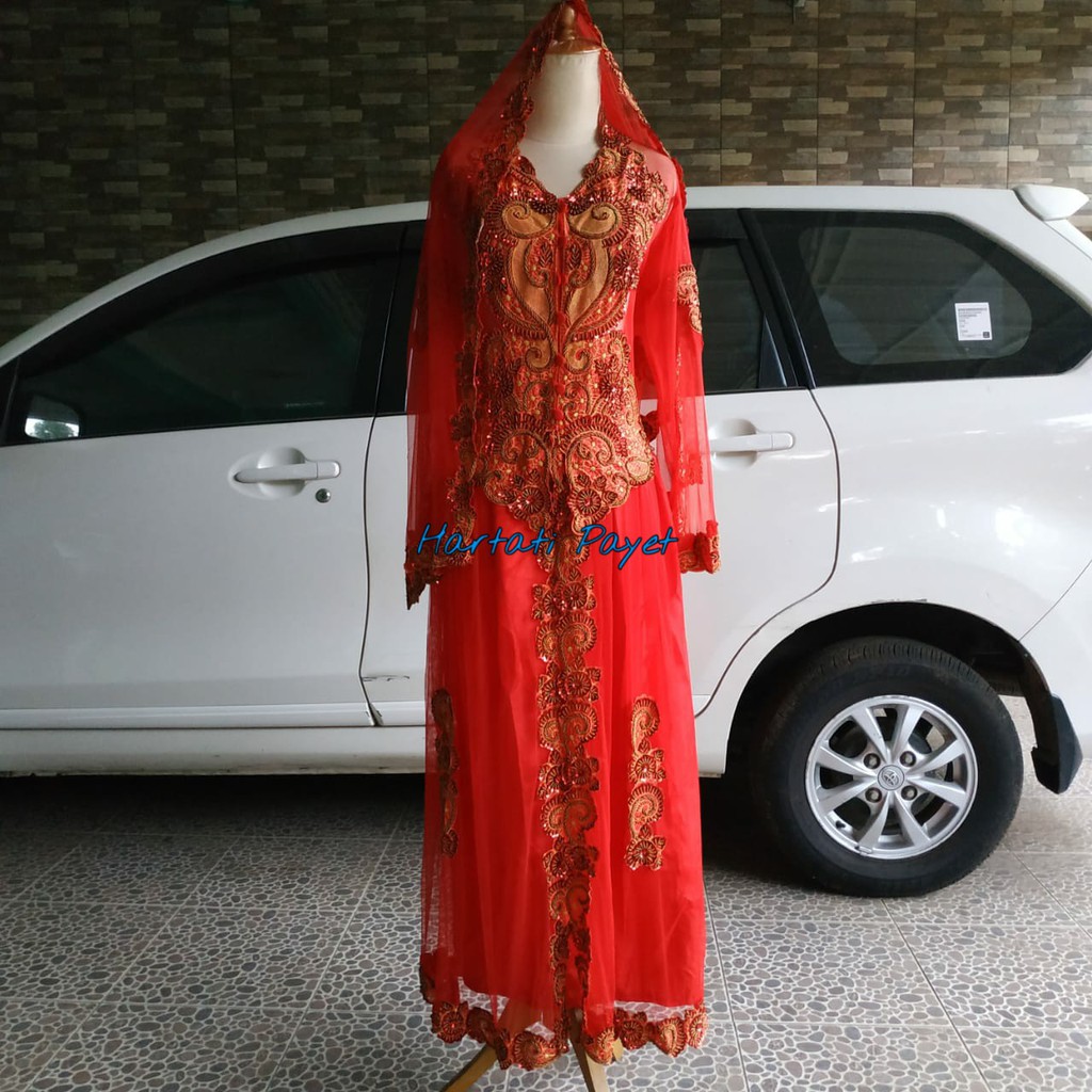 Kebaya Barbie Full Payet + Selendang / Kebaya Akad Pengantin / Kebaya Orang Tua