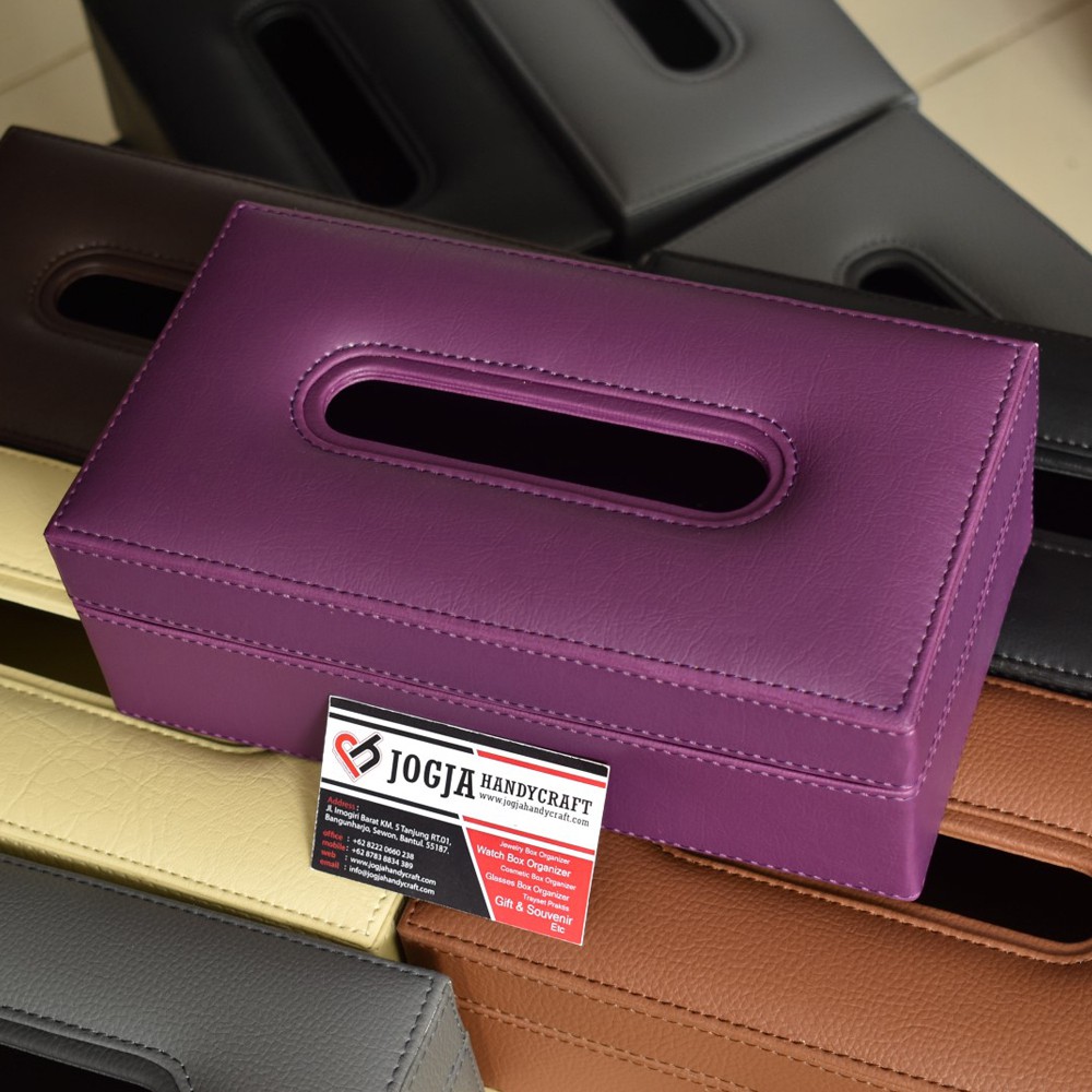 TISSUE BOX Tempat Tisu Kulit Oscar Premium Mobil Rumah Kantor Ukuran L